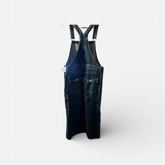 American Eagle Dark Blue Denim Overall Dress - Picture 2 of 3